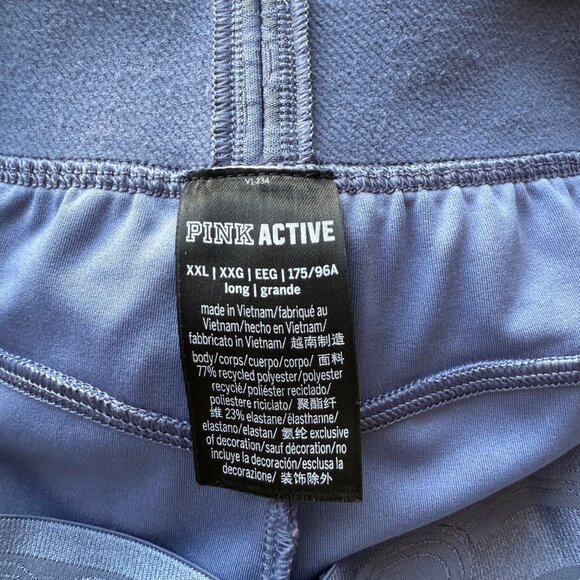 Pink Active Blue Long Stretchy Athletic Pants Polyester Blend Womens Size XXL - Picture 4 of 5